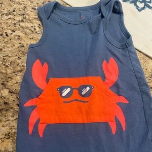 Cat & Jack crab romper so cute 9 months